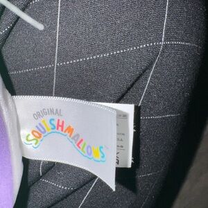 Squishmallows Black Kids Bottoms with Subtle Pinstripe